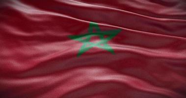 Maroc pays drapeau agitant arrière-plan, 4k toile de fond animation video