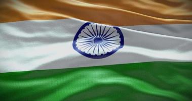 India country flag waving background, 4k backdrop animation video