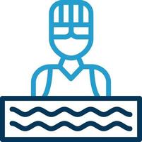 Swimmer Vector Icon Design