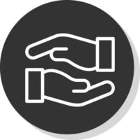 Hands Helping Vector Icon Design