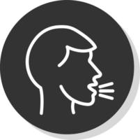 Head Side Cough Vector Icon Design