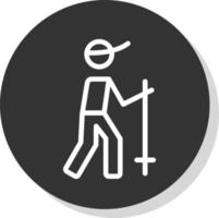 Hiking Vector Icon Design