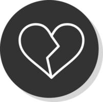 Heart Broken Vector Icon Design