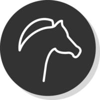 diseño de icono de vector de cabeza de caballo