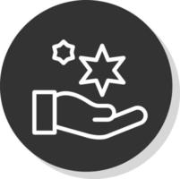 Hand Sparkles Vector Icon Design