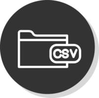 diseño de icono de vector de archivo csv