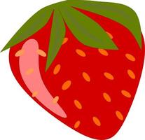 stawberry rojo verano fruta, transparente antecedentes. vector gráfico ilustración. vegetariano café imprimir, póster, tarjeta. natural, orgánico postre dulce, Fresco baya. gratis vector.