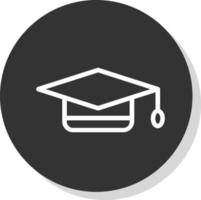 diseño de icono de vector de gorra de graduación