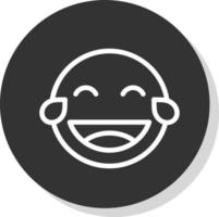 diseño de icono de vector de estrabismo de lengua de sonrisa