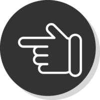 Hand Point Left Vector Icon Design