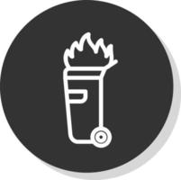 Dumpster Fire Vector Icon Design