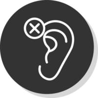 diseño de icono de vector sordo