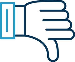 Thumbs Down Vector Icon Design