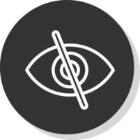 Eye Slash Vector Icon Design