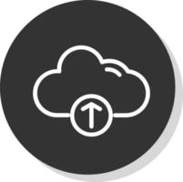 Cloud Upload Alt Vector Icon Design