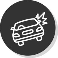 diseño de icono de vector de accidente de coche