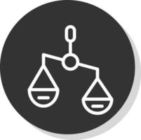 Balance Scale Right Vector Icon Design