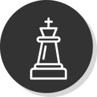 diseño de icono de vector de rey de ajedrez