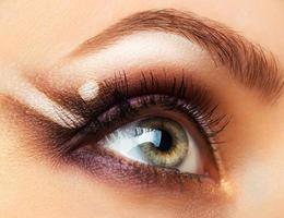 Beautiful womanish eye with glamorous makeup photo