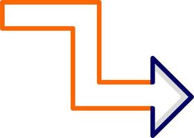 Zigzag Arrow Vector Icon