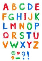 alfabeto pastel en blanco foto