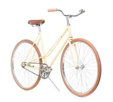 elegante marrón bicicleta aislado en blanco foto