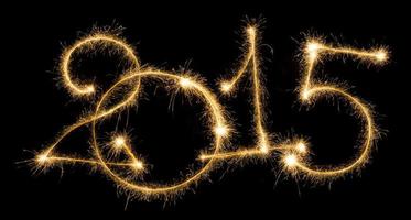 contento nuevo año - 2015 con bengalas foto