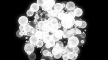 lazo estrella burbujas partículas flotante negro resumen antecedentes. video