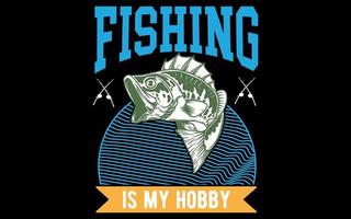 vector de camiseta de pesca