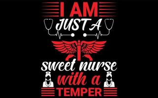 Nurse t shirt vector