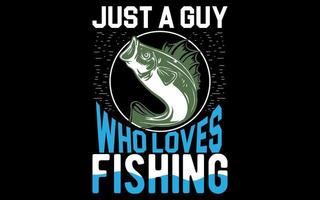 vector de camiseta de pesca