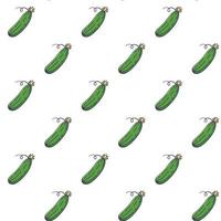 Cute Cucumber seamless pattern in doodle style.. Vector hand drawn cartoon Cucumber illustration. Hand drawn Sketch of Cucumber. Pattern for kids clothes.