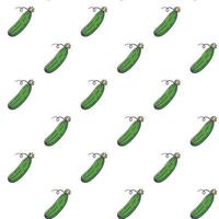 Cute Cucumber seamless pattern in doodle style.. Vector hand drawn cartoon Cucumber illustration. Hand drawn Sketch of Cucumber. Pattern for kids clothes.