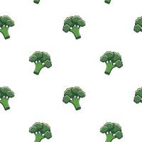 Cute kawaii Broccoli seamless pattern in doodle style. Vector hand drawn cartoon Broccoli illustration. Hand drawn Sketch of Broccoli. Pattern for kids clothes.