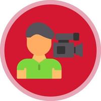 Camera Man Vector Icon Design