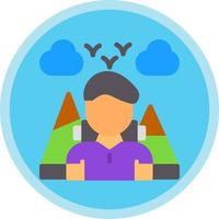 Hiking Vector Icon Design