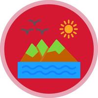 diseño de icono de vector de montañas