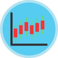 Candlestick Chart Vector Icon Design