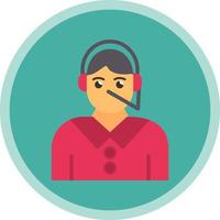 Call Center Agent Vector Icon Design