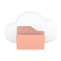 Folder. Cloud Computing Concept. 3D rendering. png