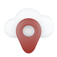 Location. Cloud Computing Concept. 3D rendering. png