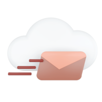 Email. Cloud Computing Concept. 3D rendering. png