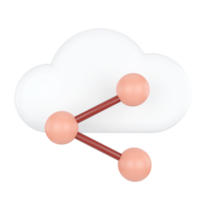 Share. Cloud Computing Concept. 3D rendering. png