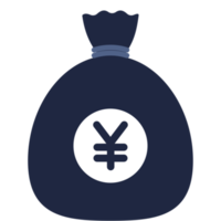 icona piatta della borsa dei soldi png