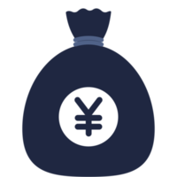 icono plano de bolsa de dinero png