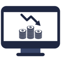 finança e investimento dólar dinheiro plano ícone elemento png