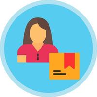 Delivery Girl Vector Icon Design