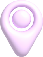 icono de pin de ubicación 3d png