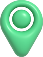 ícone de pino de localização 3D png