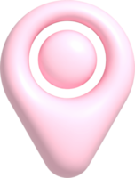 ícone de pino de localização 3D png